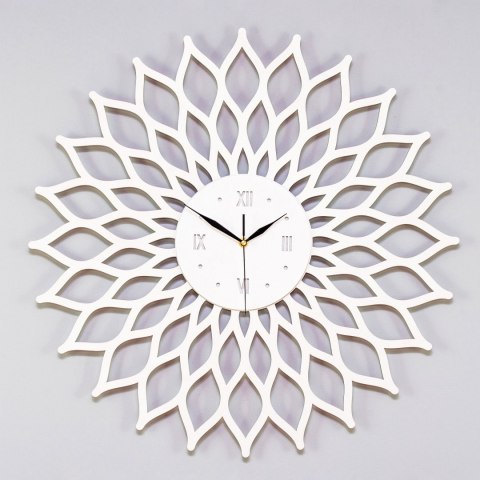 Zegar ażurowy bialy