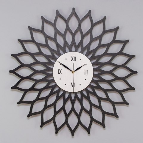 Zegar ażurowy czarny