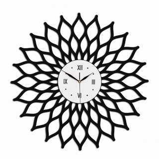 Zegar ażurowy czarny