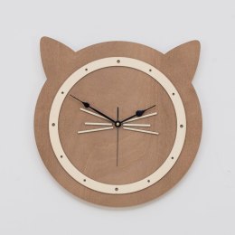 Dekoracyjny zegar ażurowy kotek
