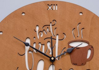 Zegar do kuchnii z motywem kawy