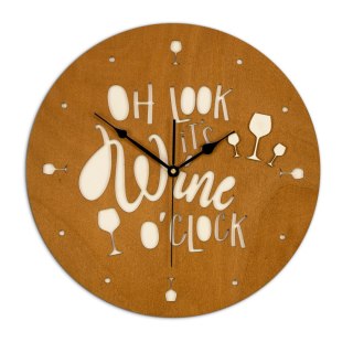Zegar kuchenny z motywem wina