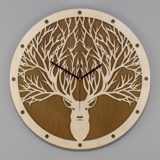 Zegar z motywem jelenia