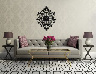 Zegar ażurowy vintage czarny