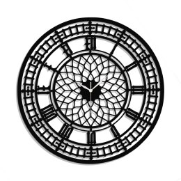 Okrągły zegar wiktoriański czarny