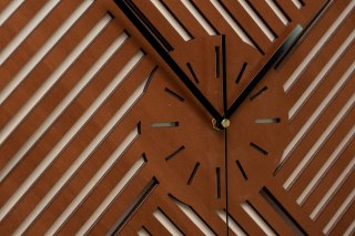 Ażurowy zegar geometryczny czereśnia