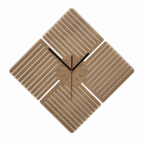 Ażurowy zegar geometryczny wiąz