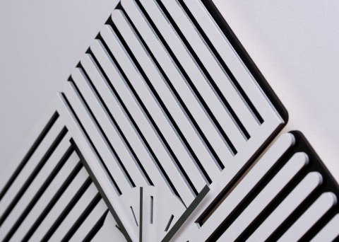 Zegar geometryczny biało-czarny