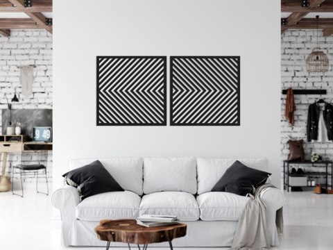 Panele ażurowe geometryczne 3D czarne