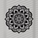Mandala kwiat panel ścienny czarny