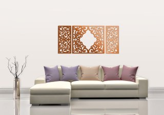 Ekskluzywny tryptyk w kolorze różowego złota