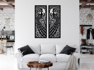 Dyptyk ścienny z motywem pawi