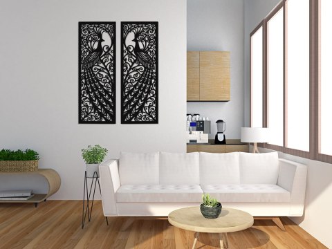 Dyptyk ścienny z motywem pawi