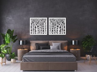 Dyptyk ażurowy z motywem lasu