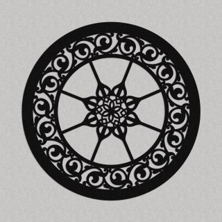 Okrągła czarna dekoracja ścienna