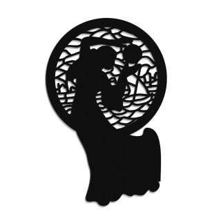 Dekoracyjny panel ścienny z motywem kobiety