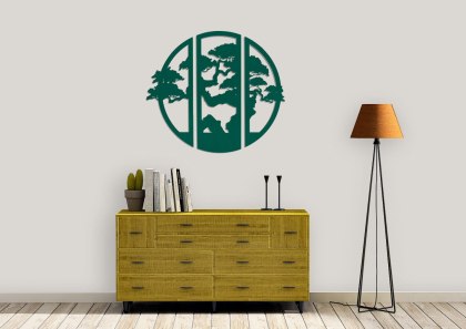 Okrągły tryptyk ścienny