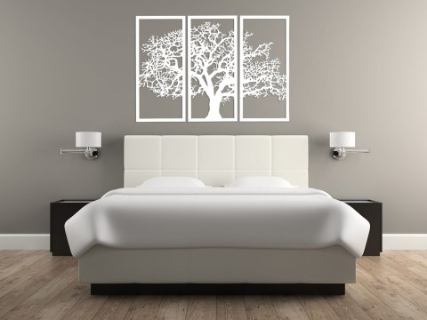 Tryptyk ażurowy drzewo biały