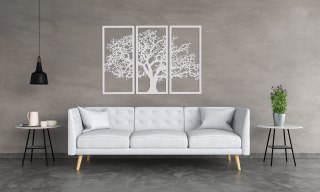 Tryptyk ażurowy drzewo