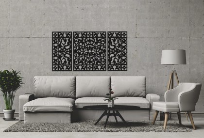 Orientalny tryptyk ścienny