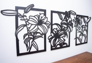 Tryptyk ażurowy w kwiaty