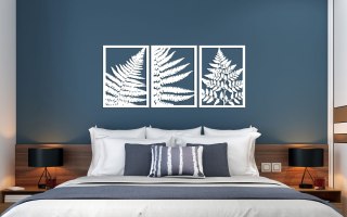Ozdoba ścienna z motywem paproci