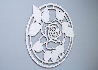 Dekoracja ścienna ażurowa róża