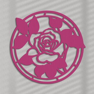 Okrągła dekoracja ścienna róża