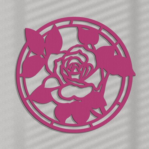 Okrągła dekoracja ścienna róża