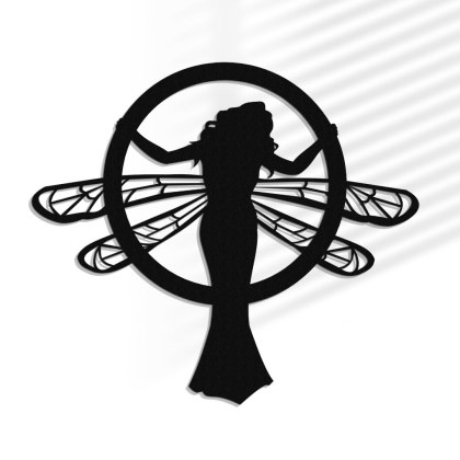 Dekoracja ścienna ażurowa kobieta ważka