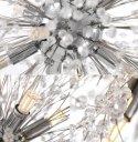 Żyrandol glamour srebrna kula z kryształami