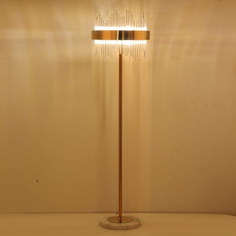 Lampa stojąca złota 165 cm