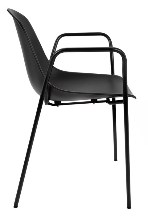 Krzesło RESOL ARM czarne - polipropylen, metal