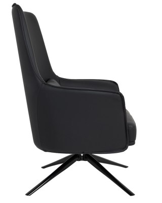 Fotel VICTOR czarny - PU, metal