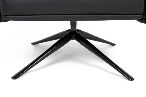 Fotel VICTOR czarny - PU, metal