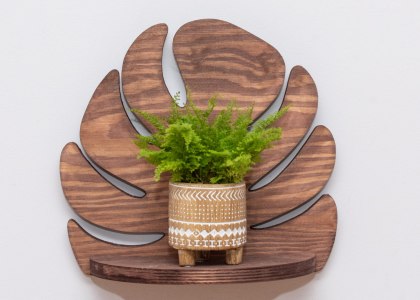 Kwietnik ażurowy liść monstery S