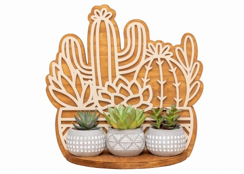 Kwietnik półeczka ażurowa kaktus S