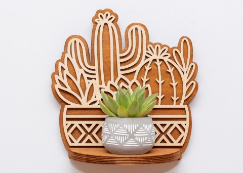 Kwietnik półeczka ażurowa kaktus S