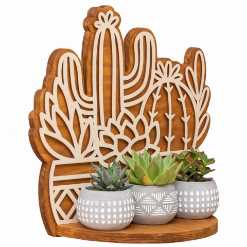 Kwietnik półeczka ażurowa kaktus S