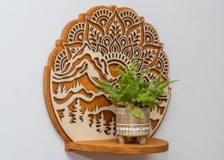 Kwietnik ścienny ażurowy góry S