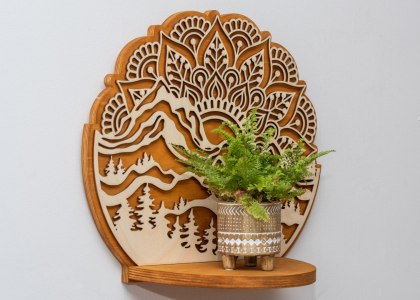 Kwietnik ścienny ażurowy góry S