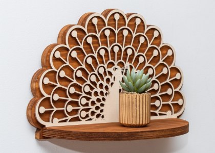 Kwietnik na ścianę paw M