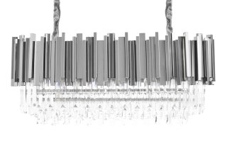 Lampa wisząca IMPERIAL LONG SILVER 90 - stal, kryształ