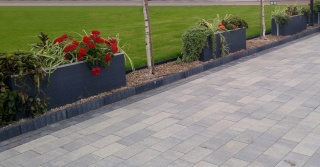 Donica ogrodowa technorattanowa kwadratowa 46x46x46 Jasny szary