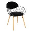 Krzesło Jahi czarne/czarne/naturalne