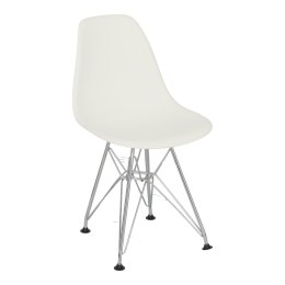 Krzesło JuniorP016 białe, chrom. nogi