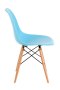 Krzesło P016W PP ocean blue, drewniane nogi