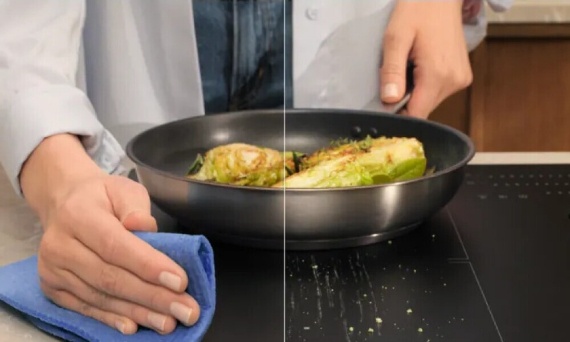 Ochrona przed uszkodzeniami i lepsze gotowanie z płytą Electrolux SaphirMatt SE.