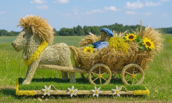 Ozdoby i dekoracje ze zboża - wieńce dożynkowe 2025