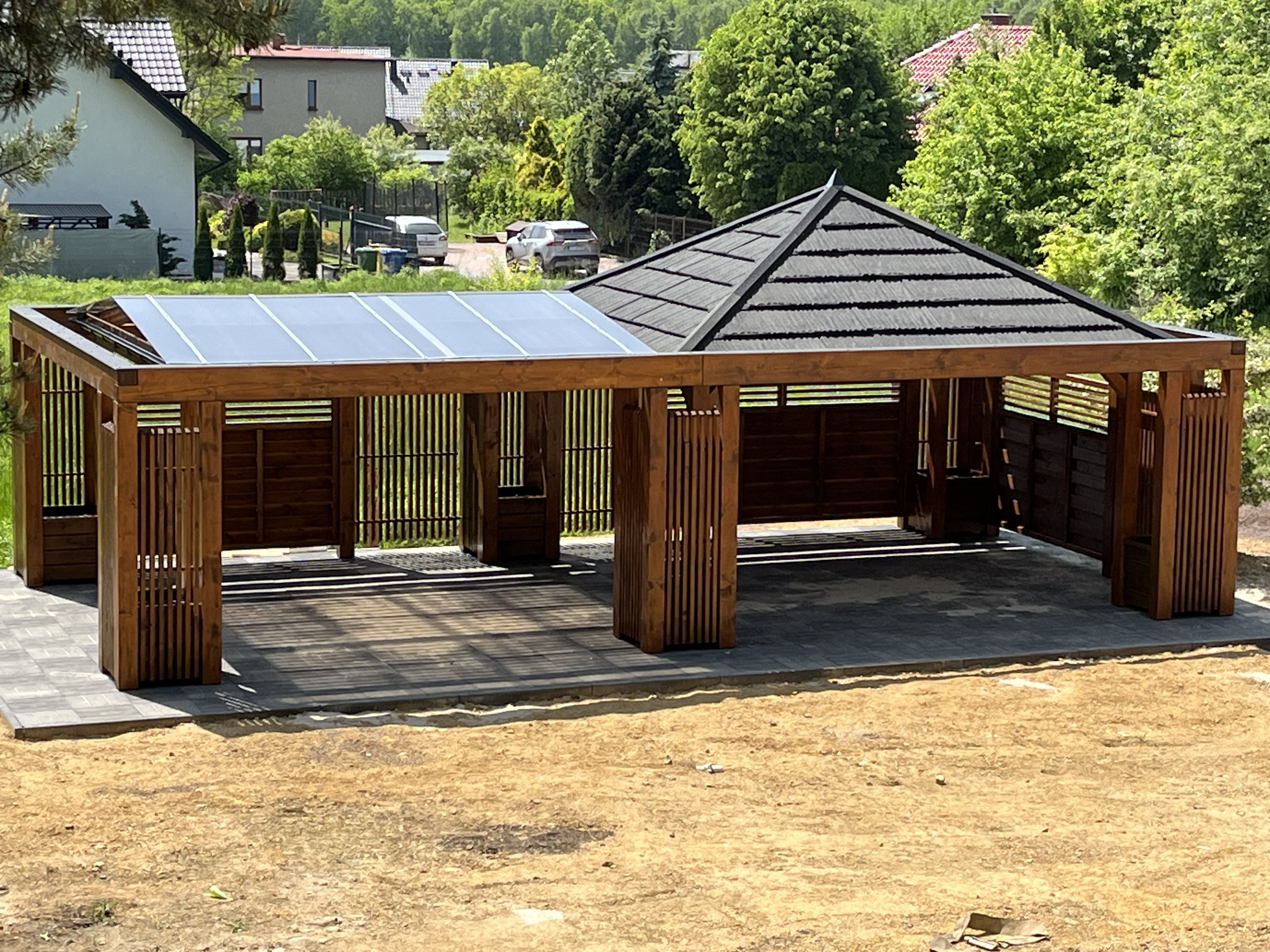 nowoczesna altana ogrodowa